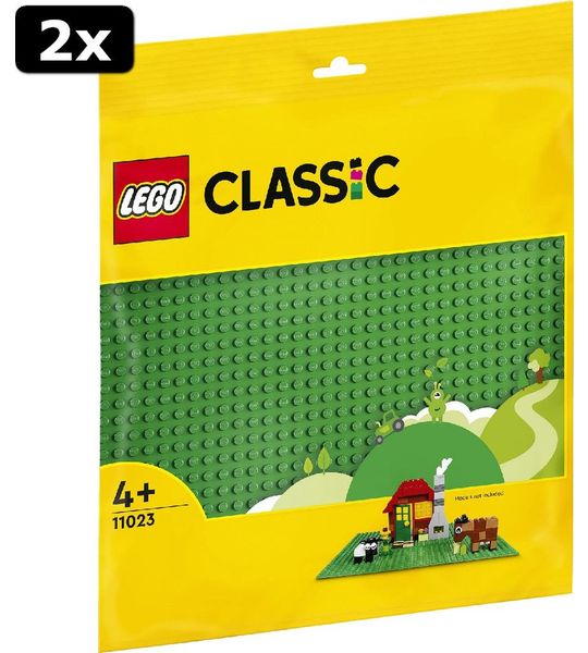 2x LEGO Classic Groene Bouwplaat