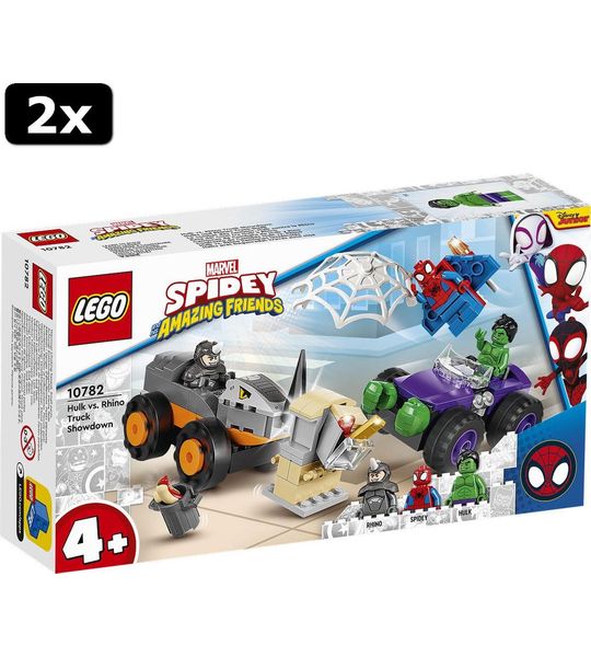 2x LEGO Super Heroes Hulk vs. Rhino truck duel