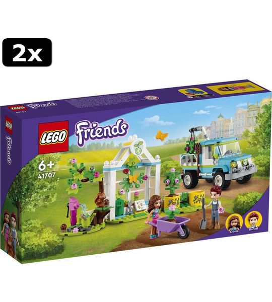 2x LEGO Friends Bomenplantwagen