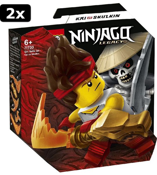2x LEGO Ninjago Epische Strijd set - Kai tegen Skulkin