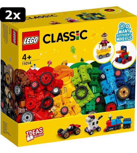 2x LEGO Classic Stenen en wielen