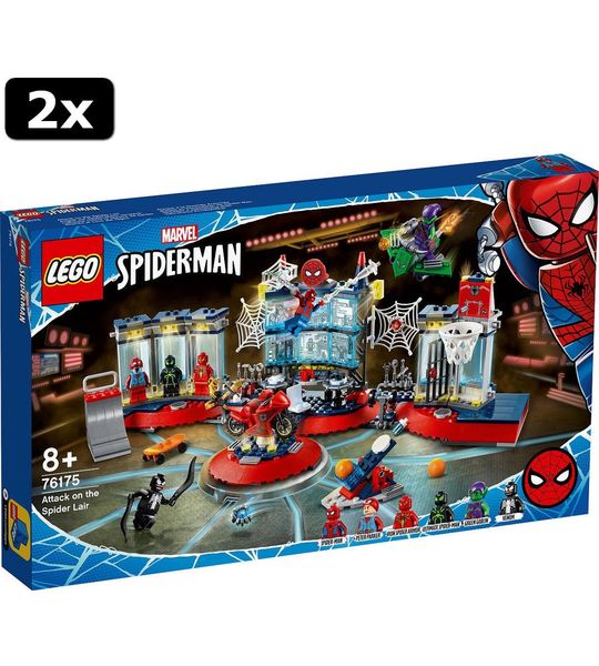 2x LEGO Super Heroes Aanval op de Spider schuilplaats
