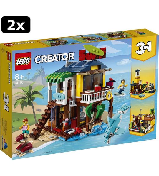 2x LEGO CREATOR Surfer strandhuis