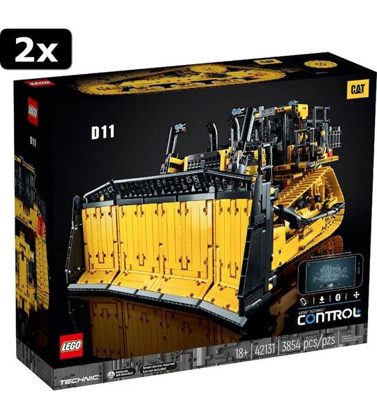 2x LEGO Technic Cat D11 Bulldozer met app-besturing