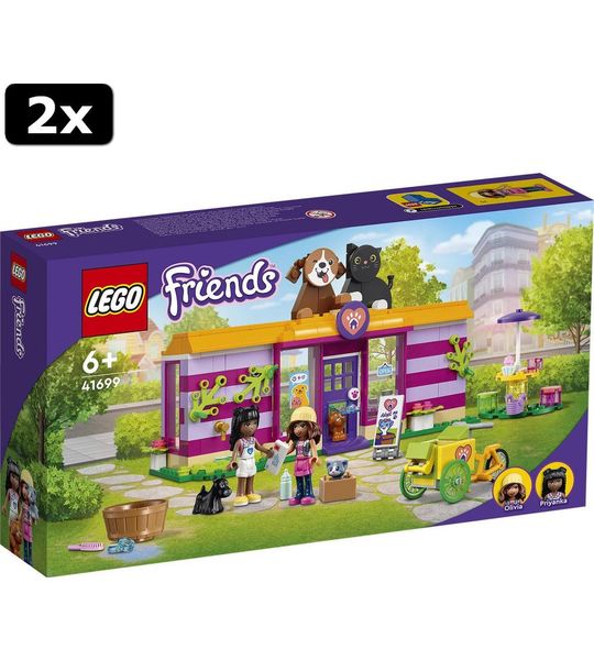 2x LEGO Friends Huisdierenadoptie Café