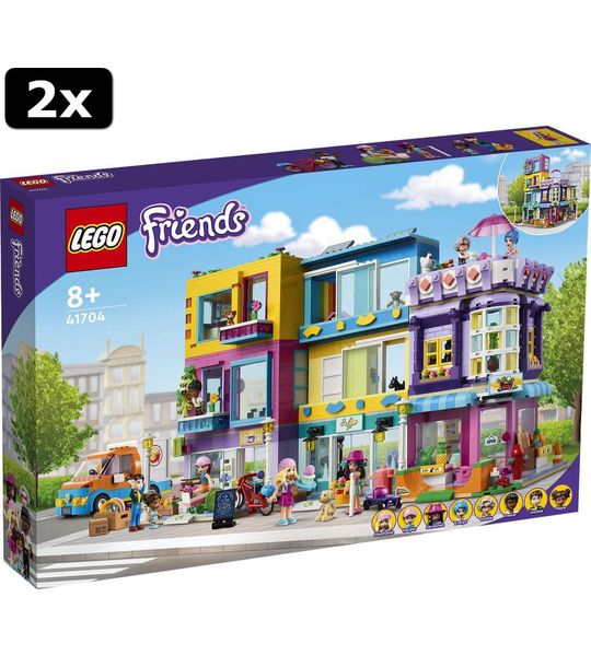 2x LEGO Friends Hoofdstraatgebouw