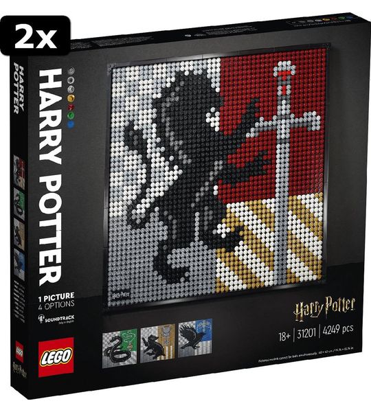 2x LEGO ART Harry Potter Hogwarts Crests