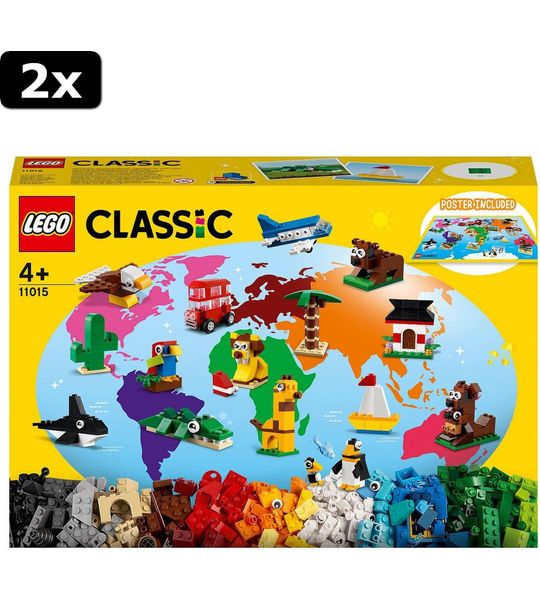 2x LEGO Classic Rond de wereld