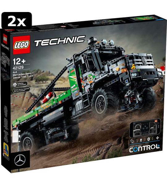 2x LEGO Technic 4x4 Mercedes-Benz Zetros Trial Truck
