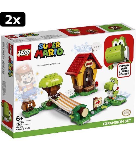 2x LEGO Super Mario Uitbreidingsset: Mario AND apos;s huis  AND  Yoshi