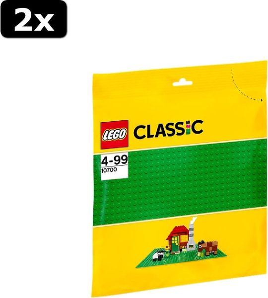 2x LEGO Classic Groene Grondplaat