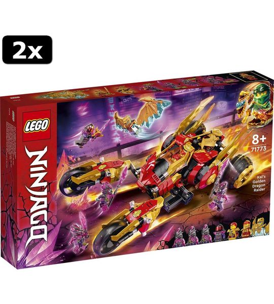 2x LEGO Ninjago Kai AND apos;s gouden drakenvoertuig