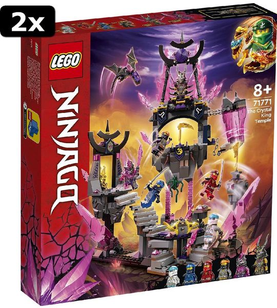 2x LEGO NINJAGO Tempel van de Kristalkoning