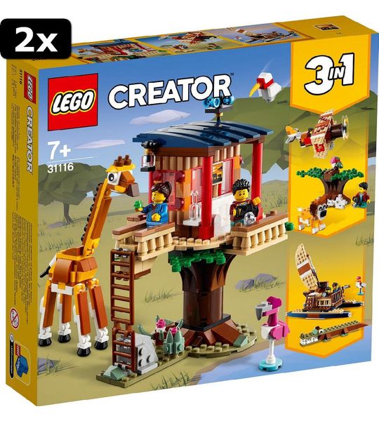 2x LEGO CREATOR Safari wilde dieren boomhuis