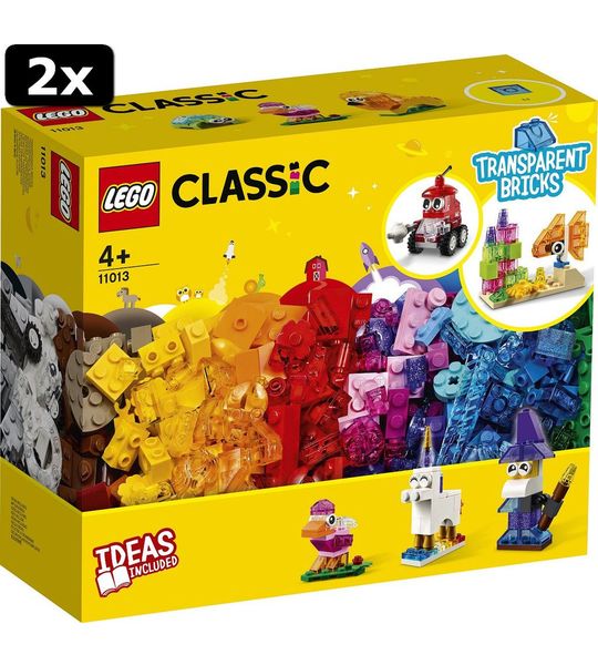 2x LEGO Classic Creatieve transparante stenen