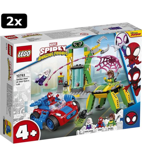 2x LEGO Super Heroes Spider-Man op Doc Ocks lab