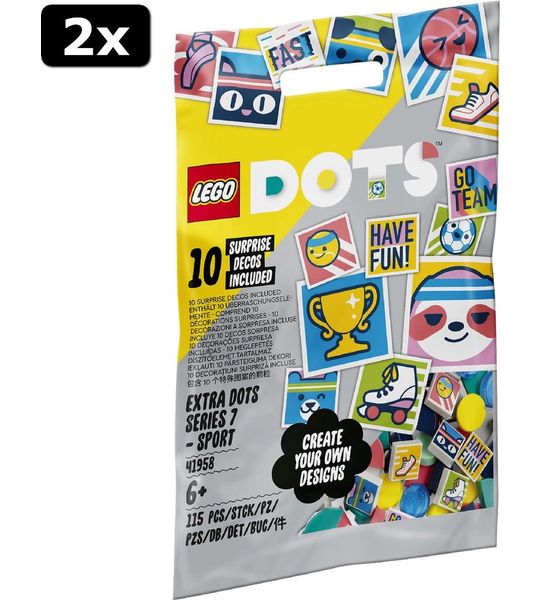 2x LEGO DOTS Extra DOTS serie 7 - SPORT