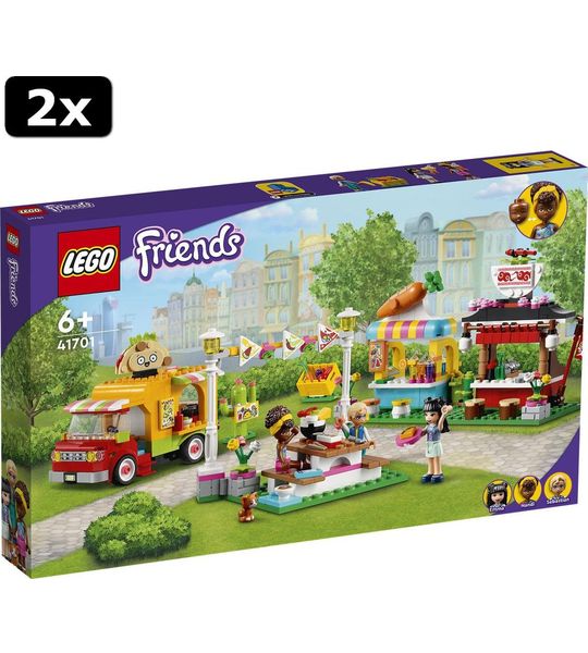 2x LEGO Friends Streetfoodmarkt