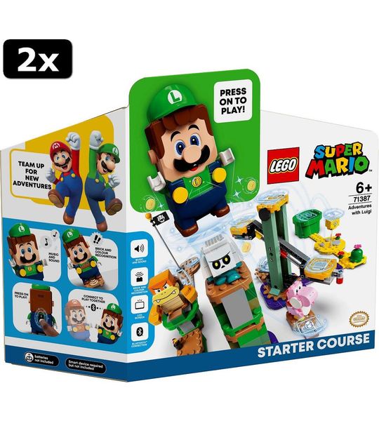 2x LEGO Super Mario Avonturen met Luigi startset