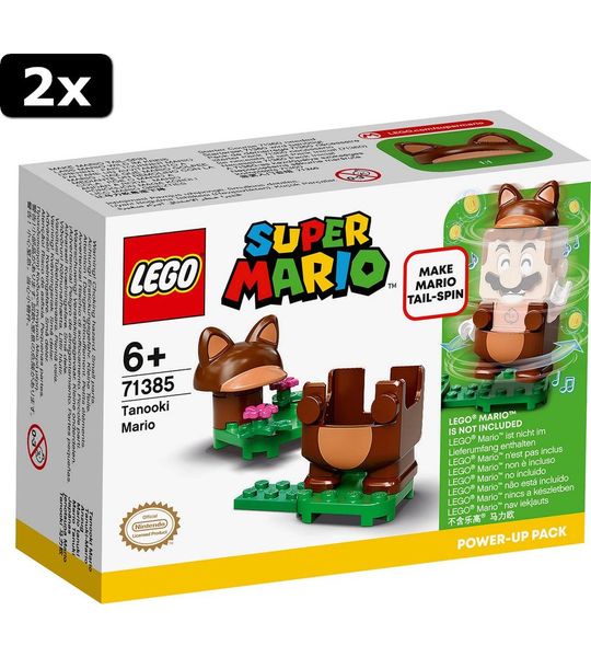 2x LEGO Super Mario Power-uppakket: Tanuki-Mario
