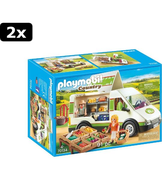 2x Playmobil Country Marktkraamwagen