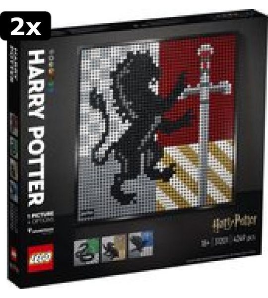 2x LEGO Art Harry Potter Hogwarts Crests - 31201