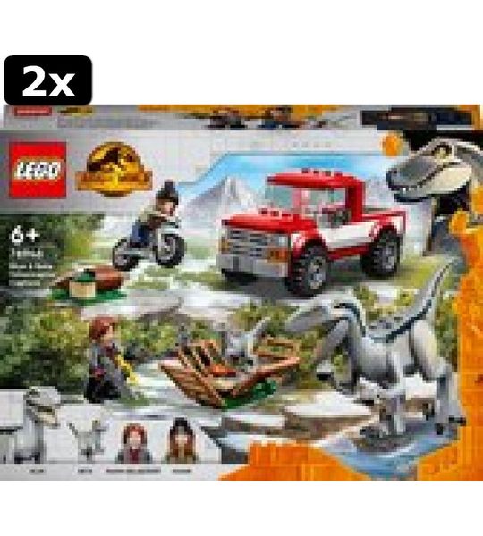 2x LEGO Jurassic World Blue & Beta Velociraptorvangst - 76946