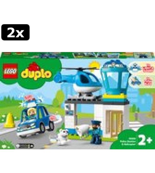 2x LEGO DUPLO Politiebureau & Helikopter - 10959