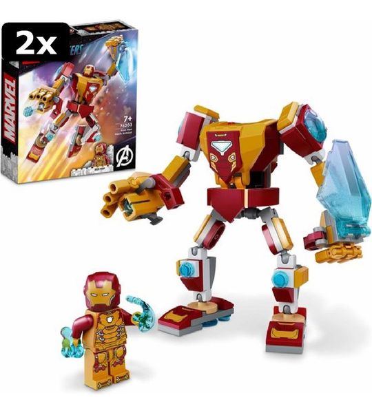 2x LEGO Marvel Iron Man Mechapantser - 76203