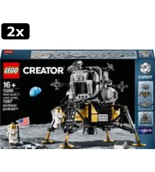 2x LEGO Creator Expert NASA Apollo 11 Maanlander - 10266