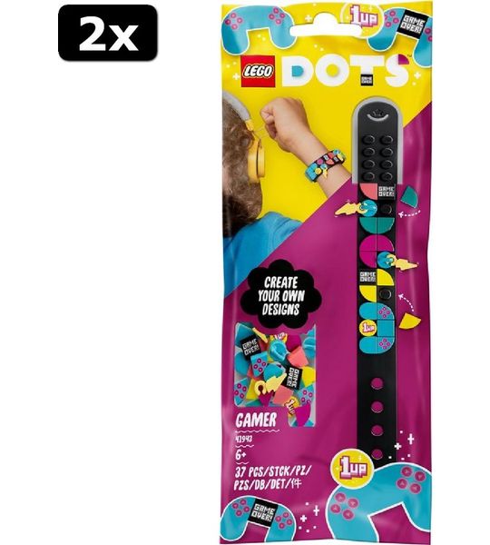2x LEGO DOTS Gamer Armband met Bedeltjes - 41943