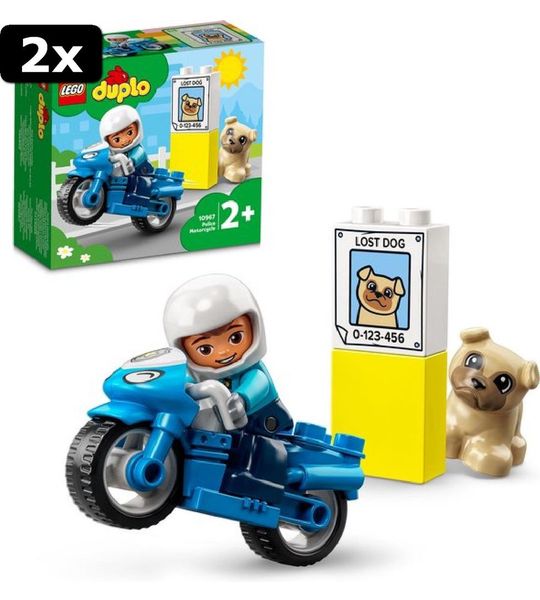 2x LEGO DUPLO Politiemotor - 10967