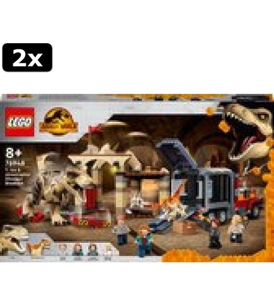 2x LEGO Jurassic World T. Rex & Atrociraptor Dinosaurus Ontsnapping - 76948