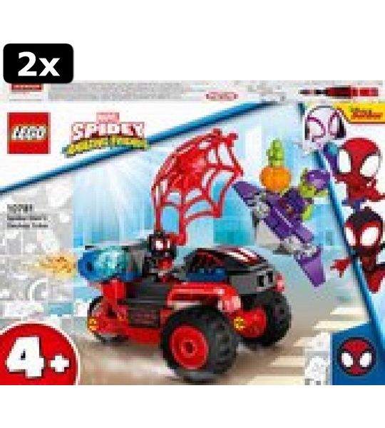 2x LEGO Marvel Spider-Man Miles Morales Tech Driewieler - 10781