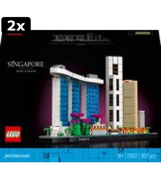 2x LEGO Architecture Skyline collectie Singapore - 21057