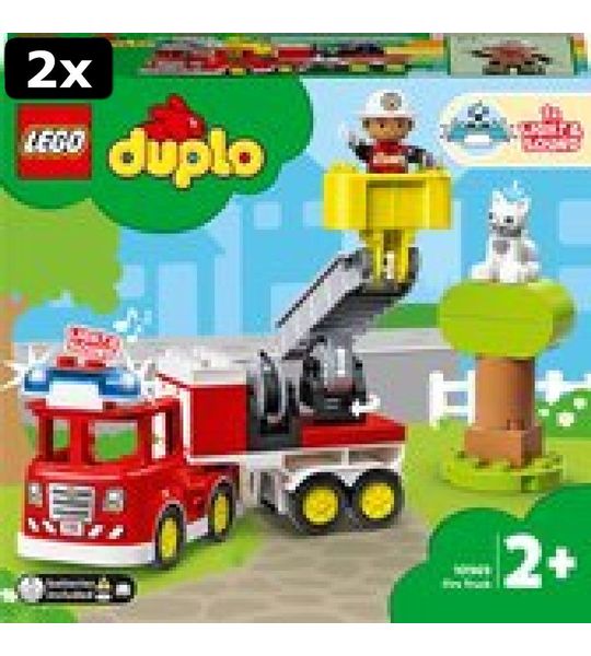 2x LEGO DUPLO Brandweerauto - 10969