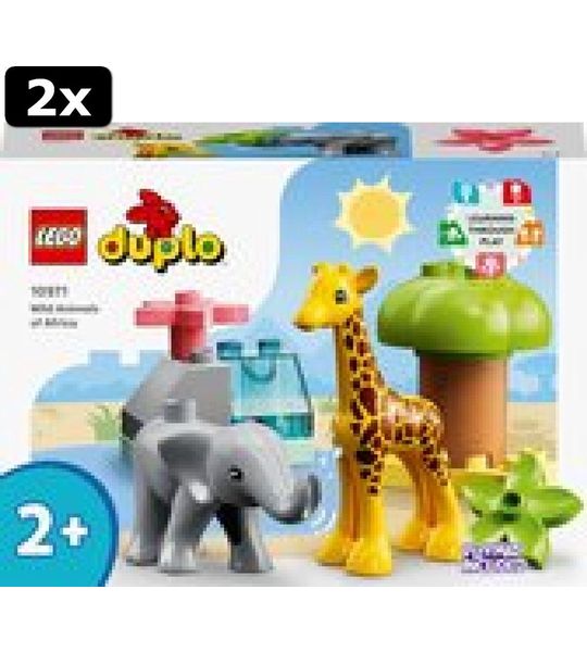 2x LEGO DUPLO  Wilde dieren van Afrika - 10971