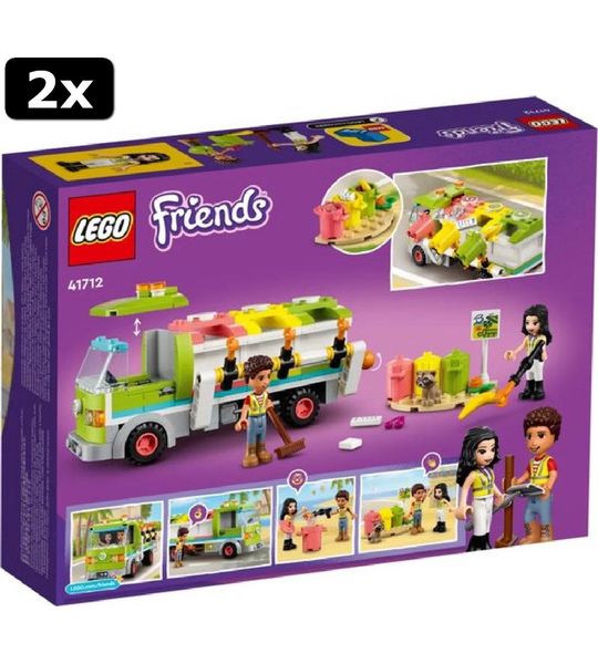 2x LEGO Friends Recycle vrachtwagen - 41712