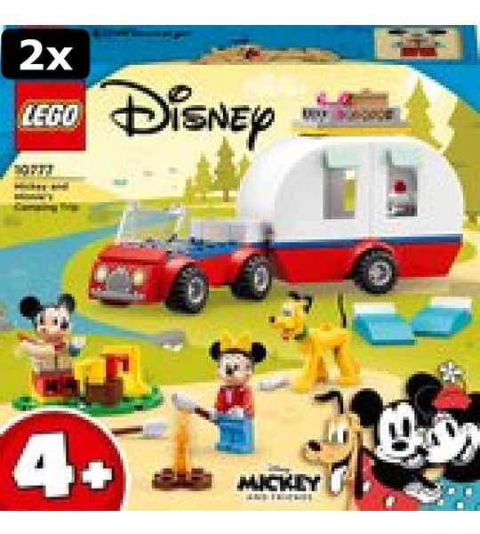2x LEGO Mickey and Friends Mickey Mouse en Minnie Mouse Kampeerreis - 10777