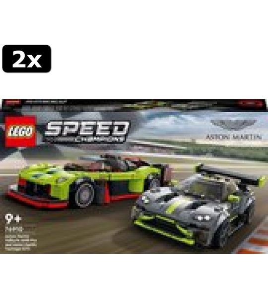 2x LEGO Speed Champions Aston Martin Valkyrie AMR Pro en Aston Martin Vantage GT3- 76910
