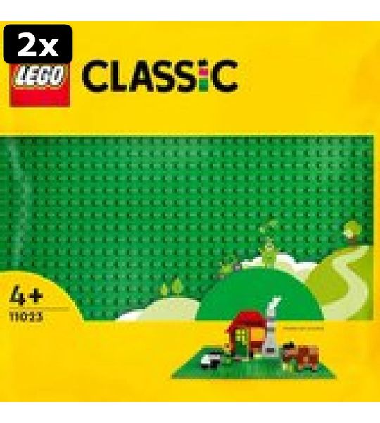 2x LEGO Classic Groene Bouwplaat - 11023