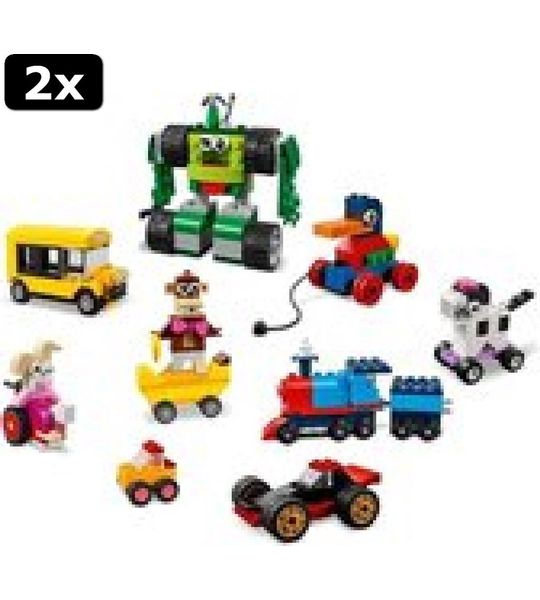 2x LEGO Classic Stenen en Wielen - 11014