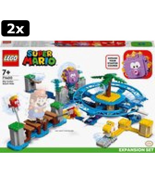 2x LEGO Super Mario Uitbreidingsset Reuzen-Urchins Strandattractie - 71400
