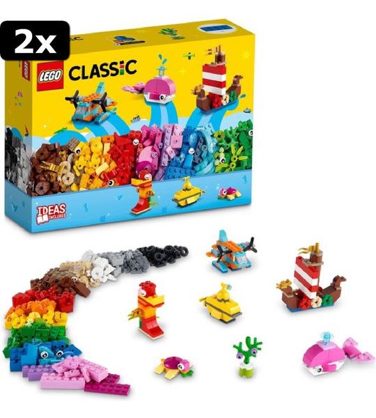 2x LEGO Classic Creatief Zeeplezier - 11018
