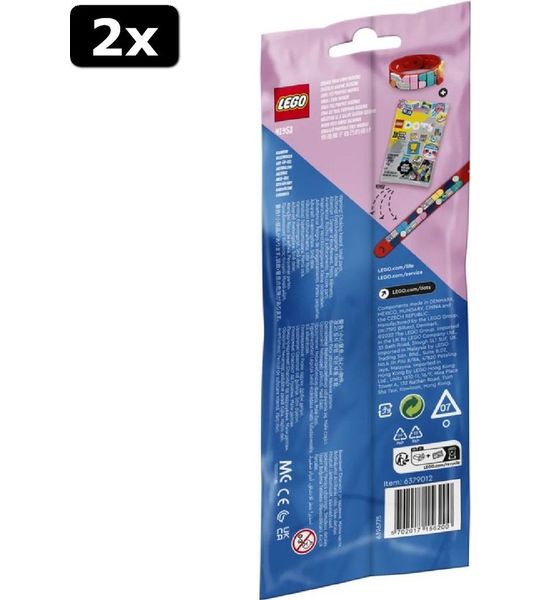 2x LEGO DOTS Regenboog armband met bedeltjes - 41953