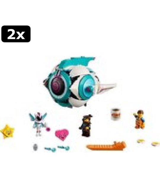 2x LEGO The Movie 2 Lieve Chaos' Systar Ruimteschip! - 70830