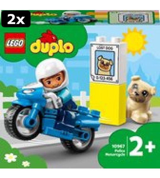 2x LEGO DUPLO Politiemotor - 10967