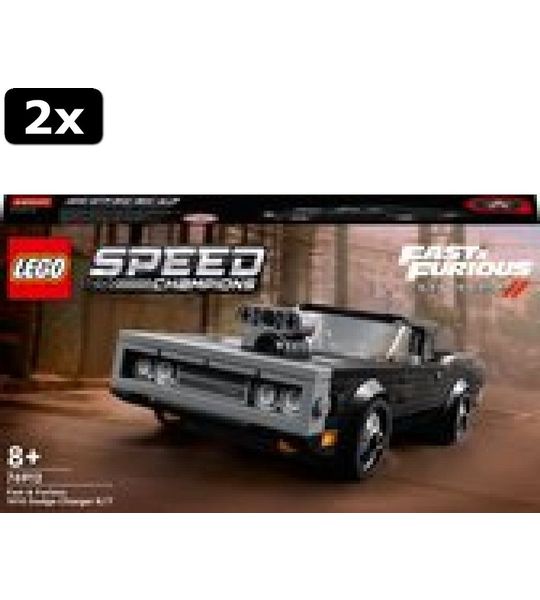2x LEGO Speed Champions Fast & Furious 1970 Dodge Charger R/T - 76912