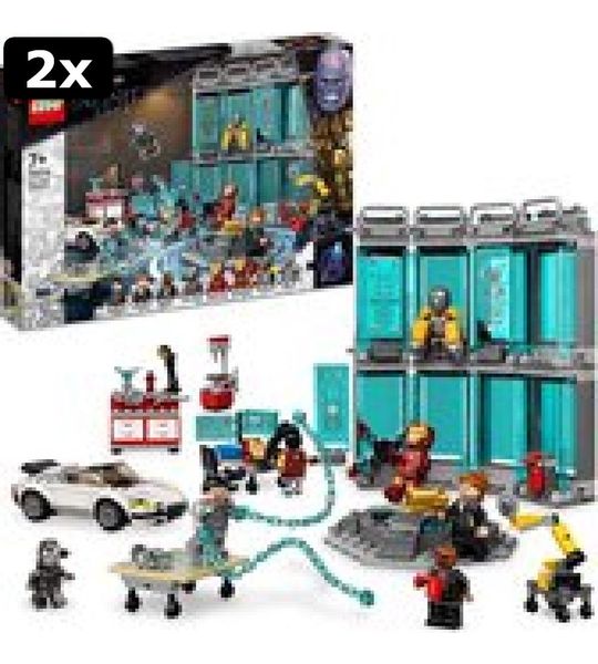 2x LEGO Marvel Iron Man Wapenkamer - 76216
