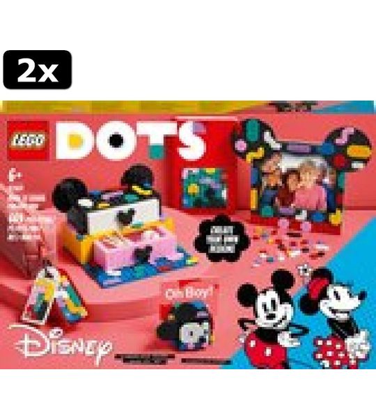2x LEGO DOTS Mickey Mouse & Minnie Mouse: Terug naar school  - 41964